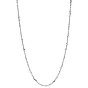 NWT $1350 🔥 Sparkle Chain Necklace 16" (1-1/2mm) in 14K White Gold New With Box